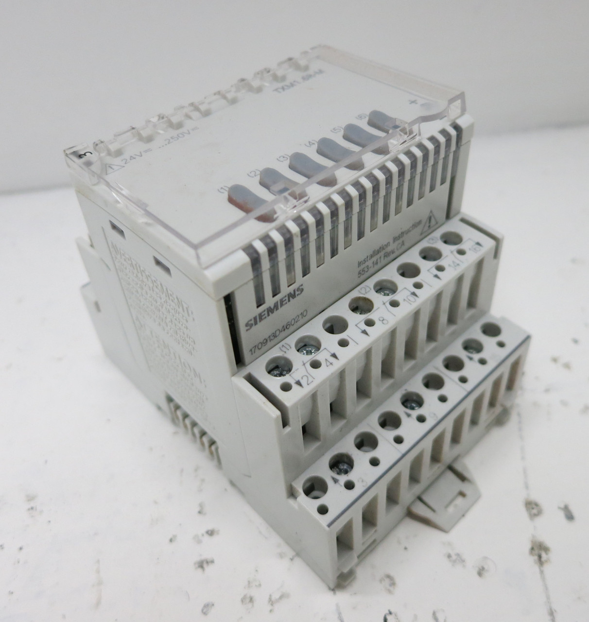 Siemens TXM1.6R-M TX-I/O 6 Relay Output Module APOGEE PLC w/ Override (DW4962-2)