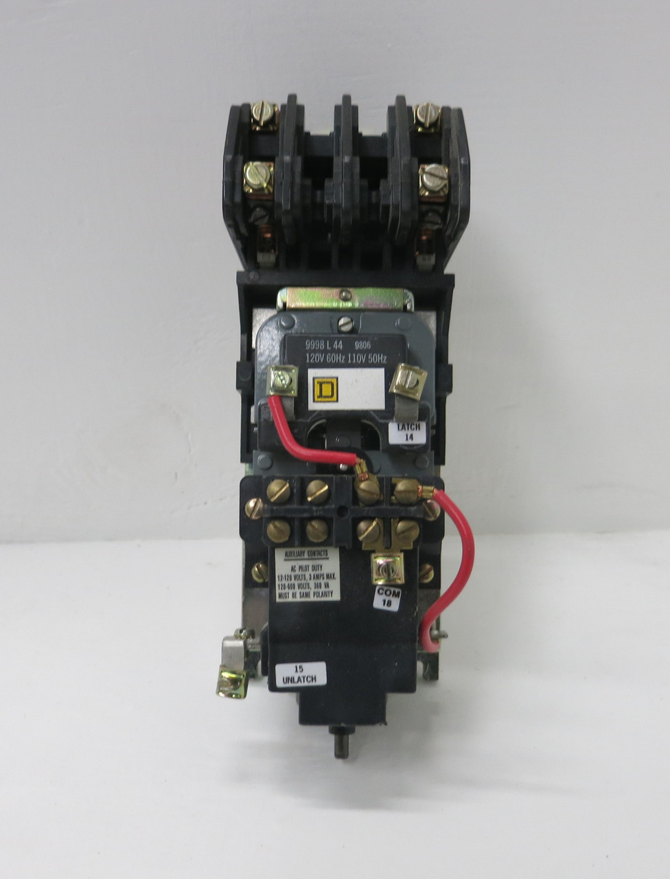 Square D 8903-LX020 Lighting Contactor 20 Amp 120V Coil 2P 3Ph 8903LX020 (BJ0241-9)