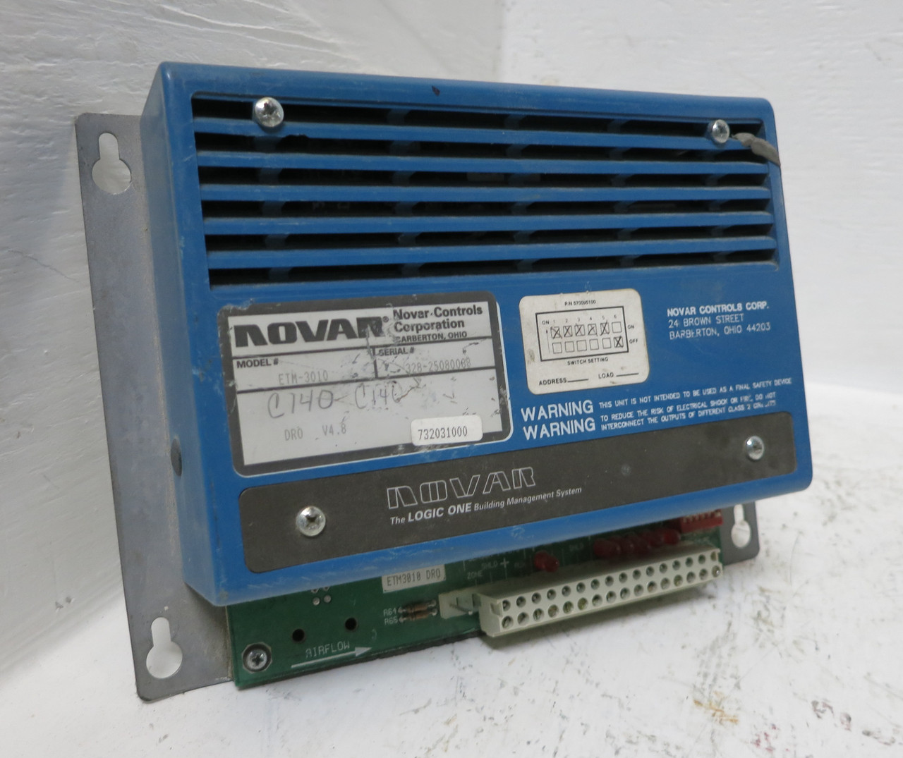 Image of Novar ETM-3010 V4.8 Logic One Direct Digital Controller DRO DDC HVAC Control