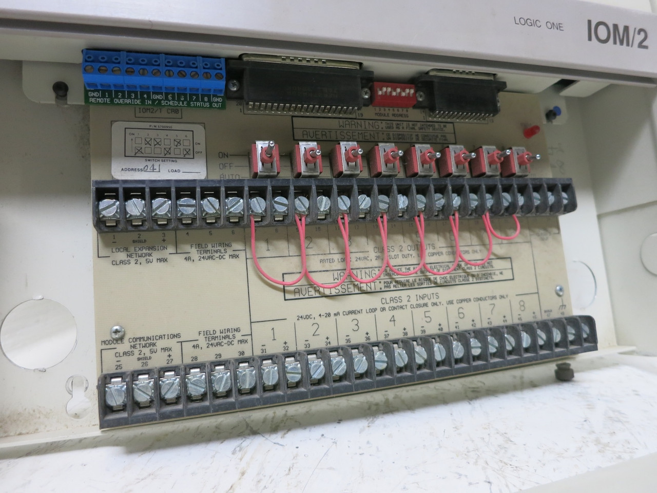 Novar IOM/2 Logic One V3.08 ARF Input/Output Module Triac Remote Override CRO (DW4979-1)