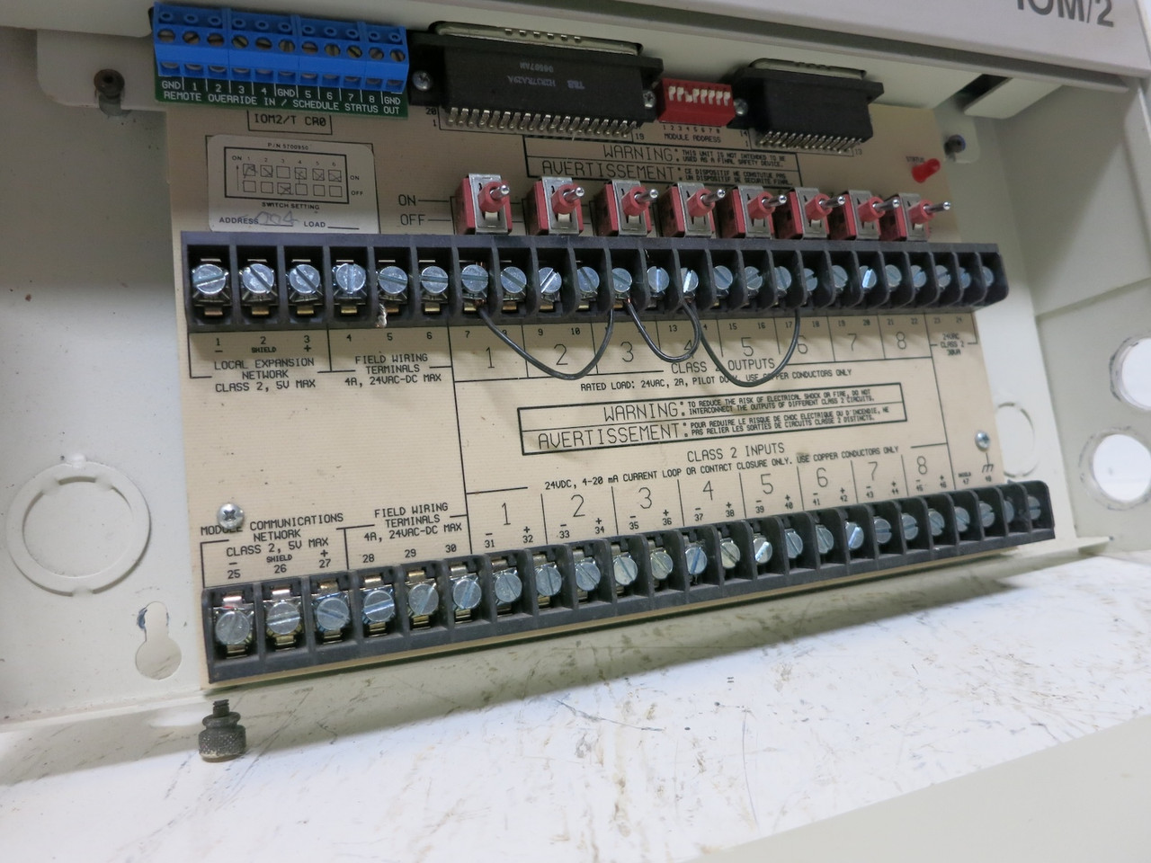 Novar IOM/2 Logic One ARB Input/Output Module Triac Remote Override CRO Board (DW4976-1)