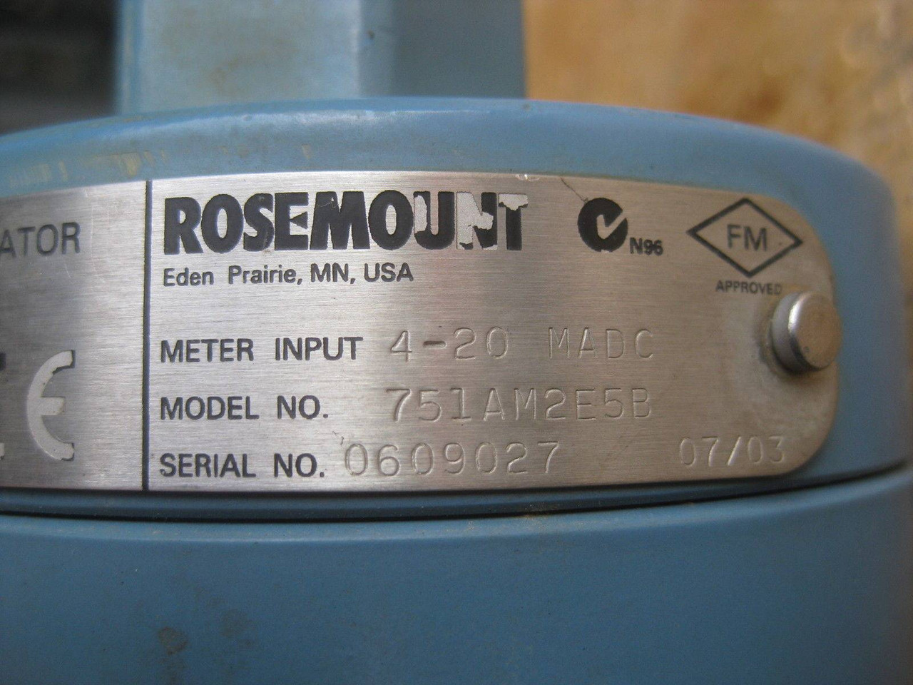 Rosemount 751AM2E5B Field Signal Indicator Transmitter 751-AM2E5B 4-20 mA DC (EBI3569-1)