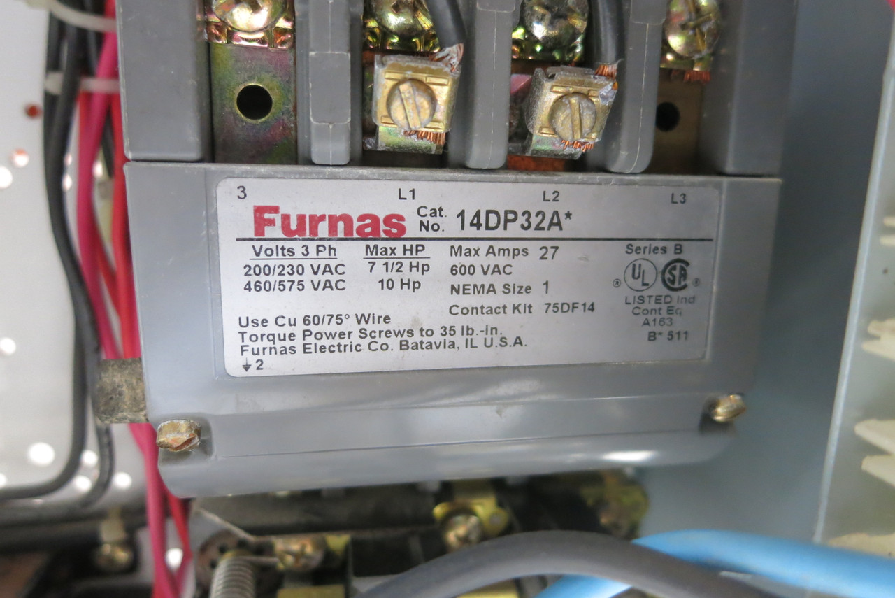 Siemens Tiastar Size 1 Starter 30 Amp Fused 12" MCC Bucket 30A Furnas System 89 (BJ0271-14)