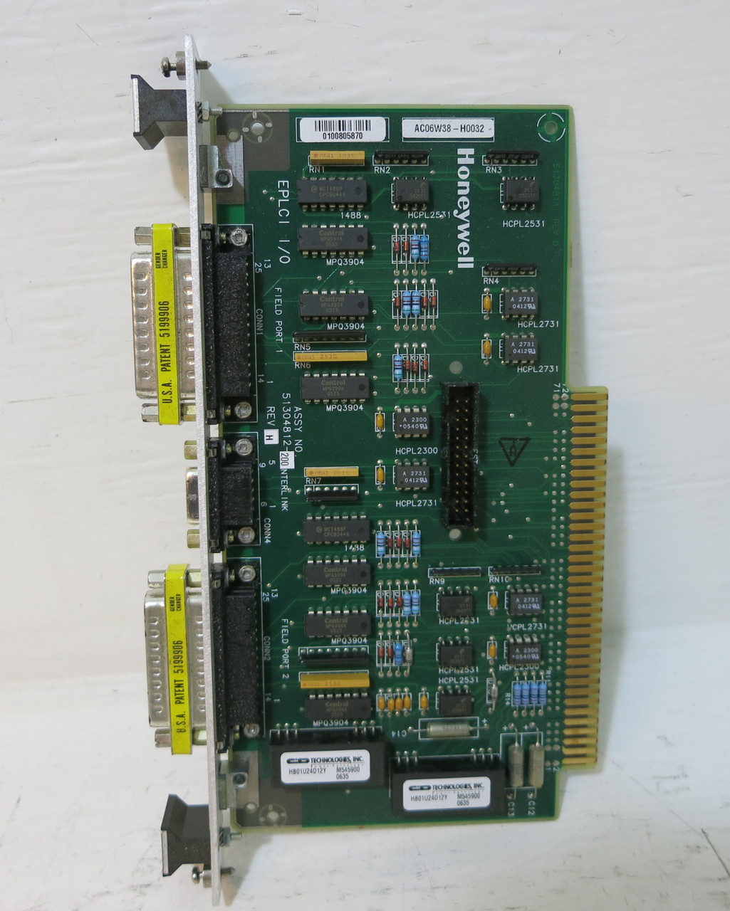 Honeywell EPLCI 51304812-200 Rev H PLC 51304811 Interlink Board I/O Adapter (DW5131-1)