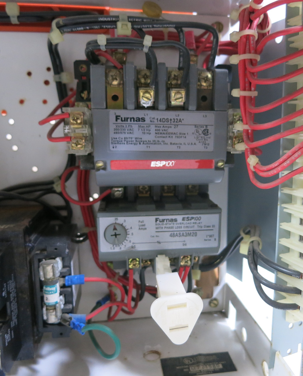 Furnas System 89 Siemens Tiastar 30A Fused Size 1 Starter 12" MCC Bucket 30 Amp (BJ0296-2)