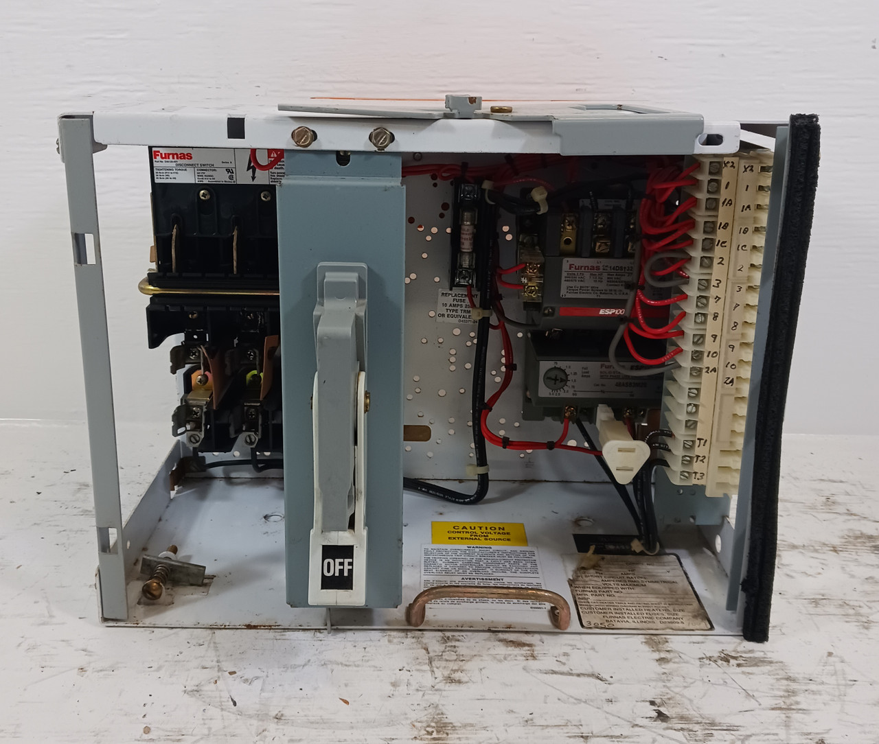 Furnas System 89 Siemens Tiastar Size 1 30A Fused Starter 12" MCC Bucket 30 Amp (BJ0297-10)