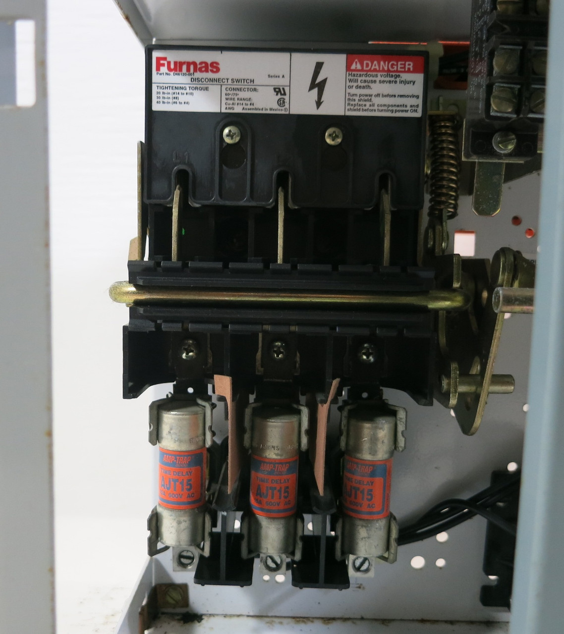 Furnas System 89 Siemens Tiastar Size 1 30A Fused Starter 12" MCC Bucket 30 Amp (BJ0297-10)
