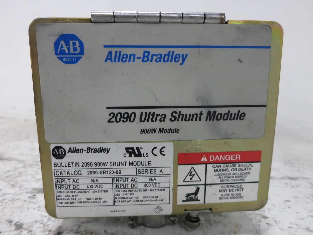 Allen Bradley 2090-SR120-09 Ultra Shunt Module 900W Ser A 400/800VDC 2090SR12009 (DW5171-1)