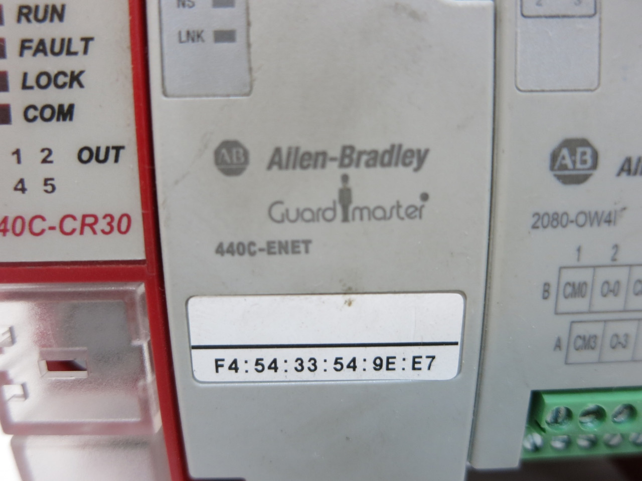 Allen Bradley Guardmaster 440C-CR30-22BBB Safety Relay w/ 440C-ENET + 2080-OW4I (DW5191-1)