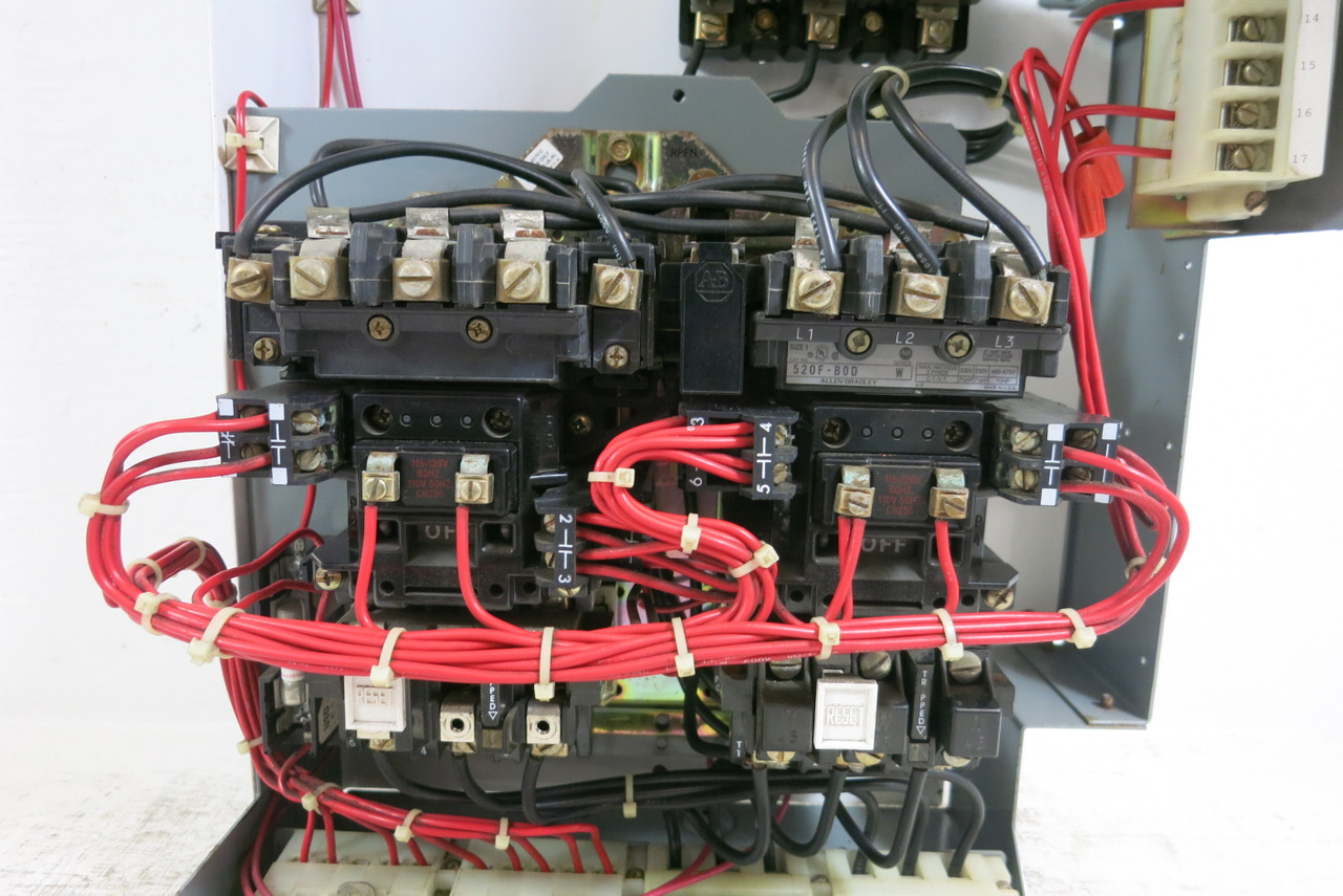 Allen Bradley 2100 30 A Fusible Size 1 Two-Speed Starter 26" MCC Bucket 2-Speed (BJ0316-8)