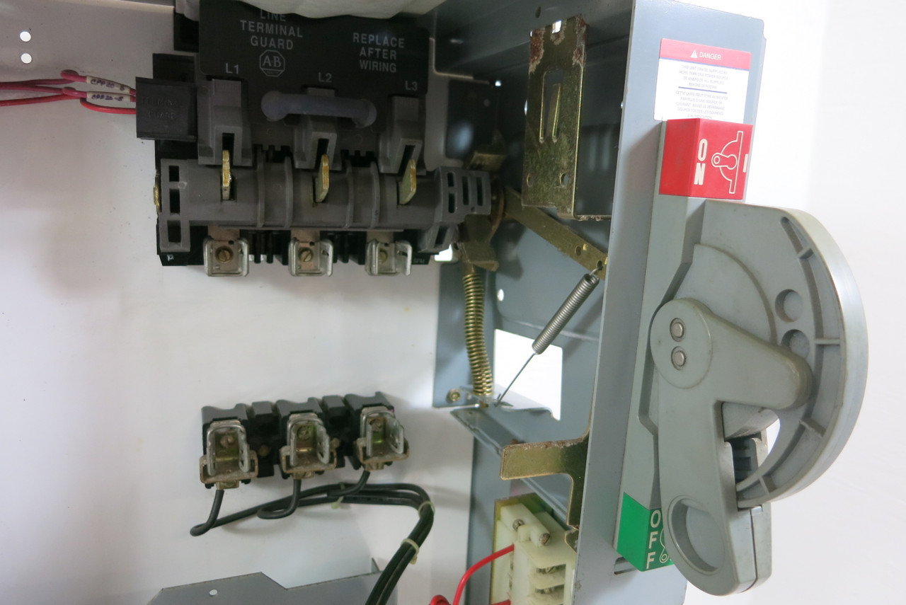 Allen Bradley 2100 30 A Fusible Size 1 Two-Speed Starter 26" MCC Bucket 2-Speed (BJ0316-8)