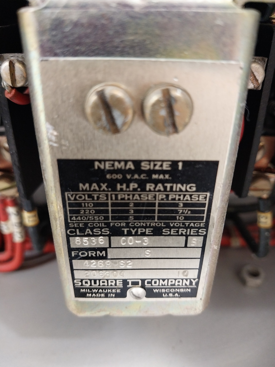 Square D Model 3 20A Breaker Size 1 Starter 15" MCC Bucket 20 Amp Class 8999 (DW5194-17)