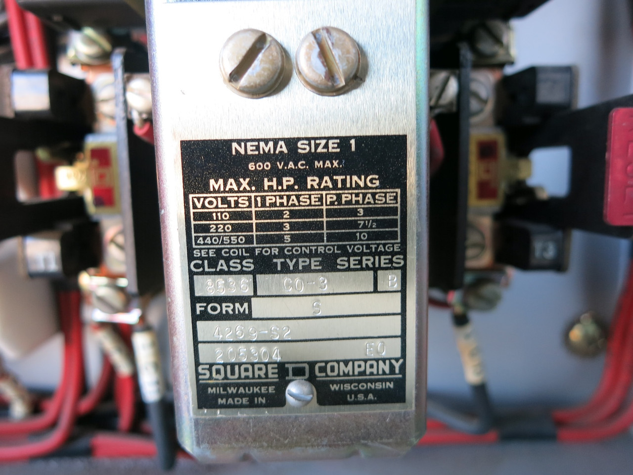 Square D Model 3 40A Breaker Size 1 Starter 15" MCC Bucket 40 Amp Class 8999 (DW5193-6)