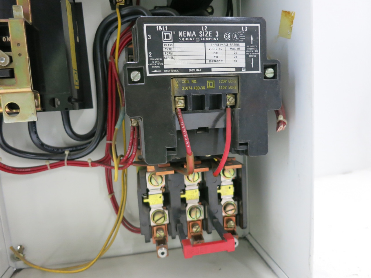 Square D Model 3 80A Breaker Size 3 Starter 18" MCC Bucket 80 Amp Class 8998 (DW5203-2)