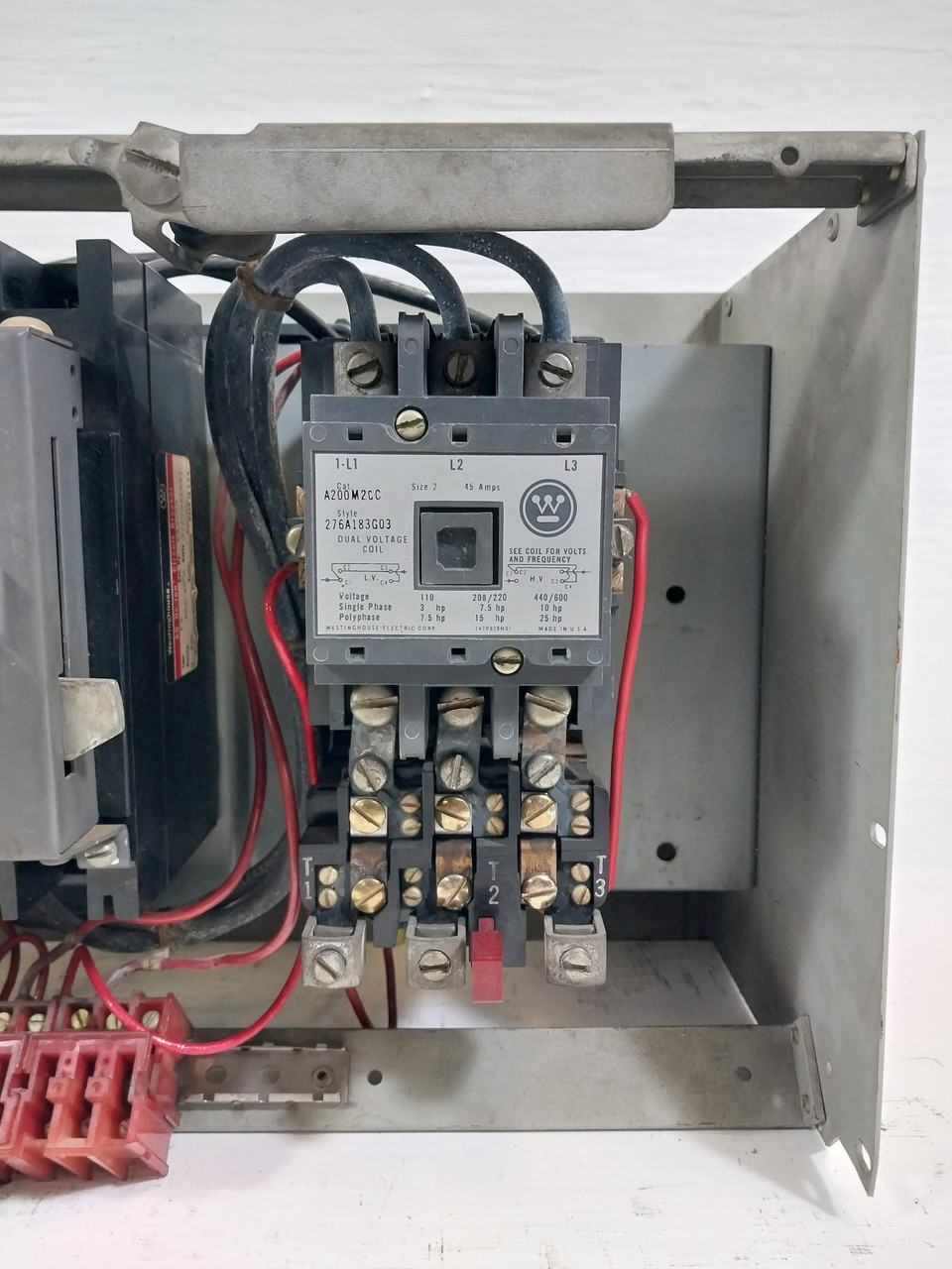 Westinghouse Type W Size 2 Starter 50A Breaker 12" MCC Bucket 50 Amp (BJ0324-13)