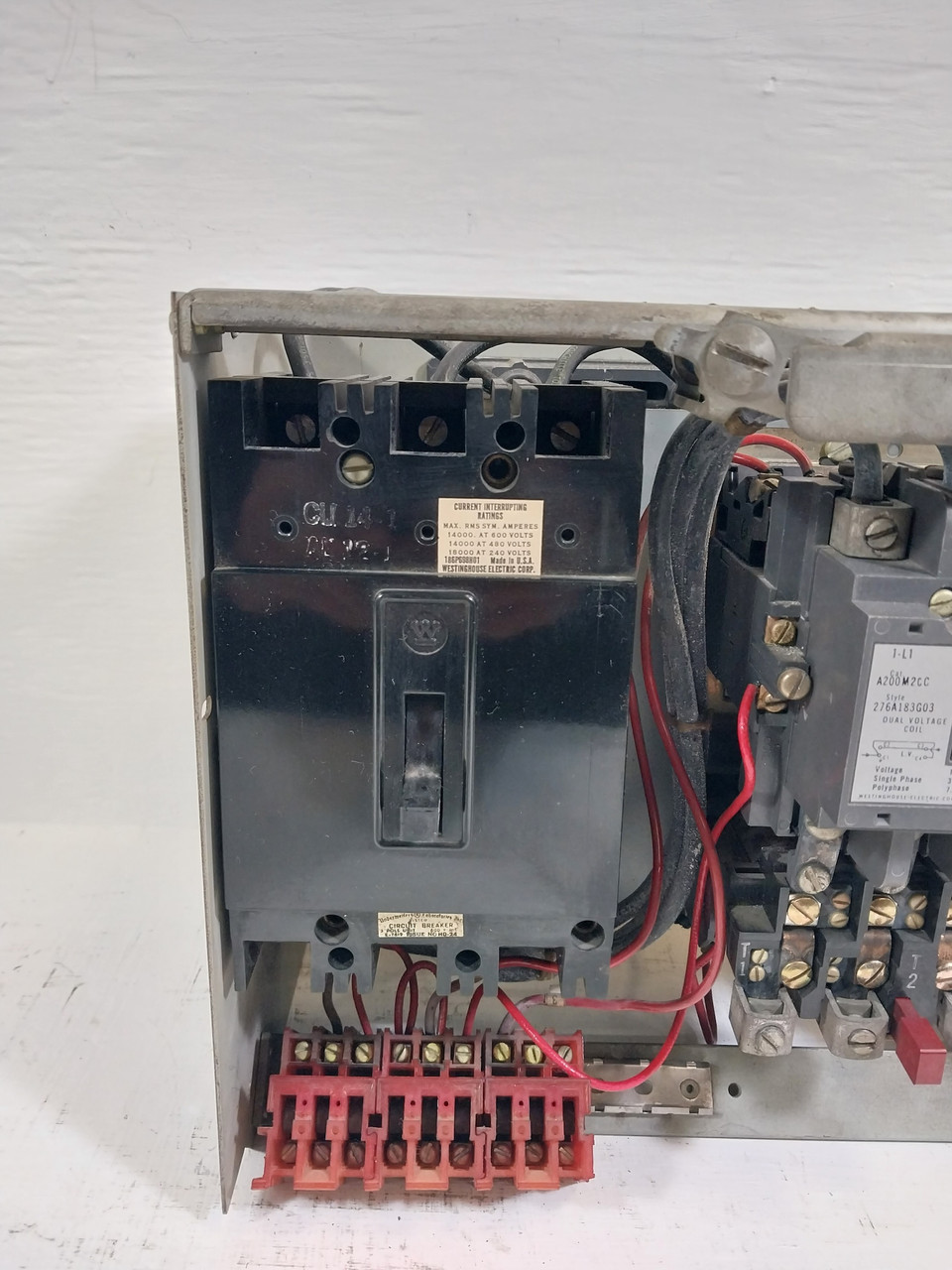 Westinghouse Type W Size 2 Starter 50A Breaker 12" MCC Bucket 50 Amp (BJ0324-13)