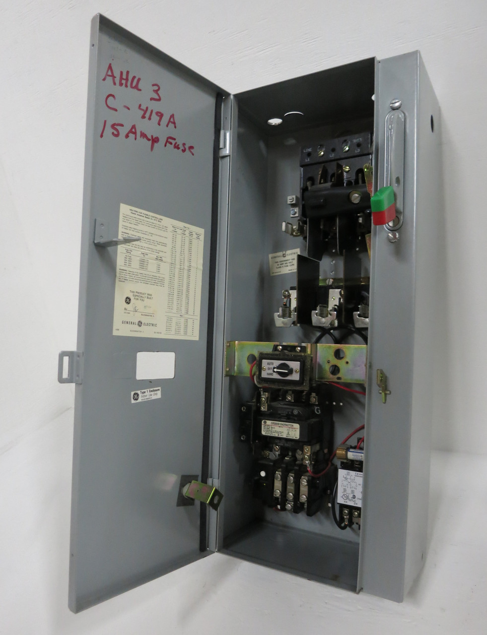 GE 300-Line 30A Fusible Size 0 Starter Combination Box 30 Amp Combo CR308 Fused (DW5261-4)