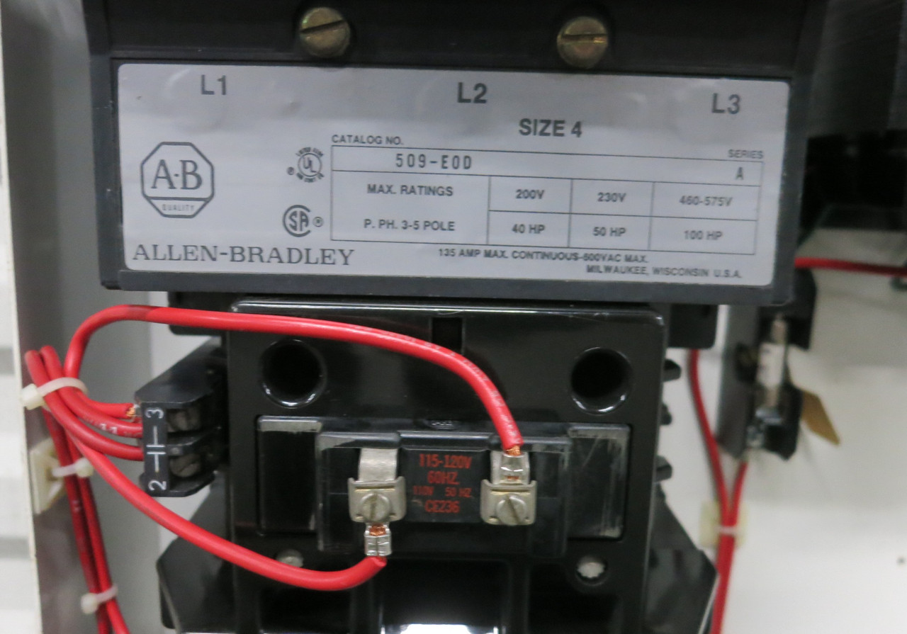 Allen Bradley 2100 Centerline Size 4 200 Amp 46" Fusible MCC Bucket MCCB Sz4 (BJ0354-1)