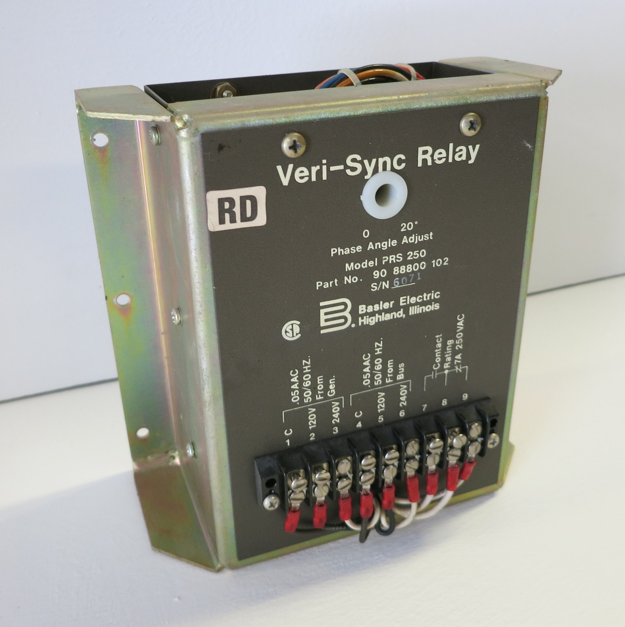 Basler Electric 90 88800 102 Model PRS 250 Veri-Sync Relay 9088800102 PRS250 (DW5309-9)