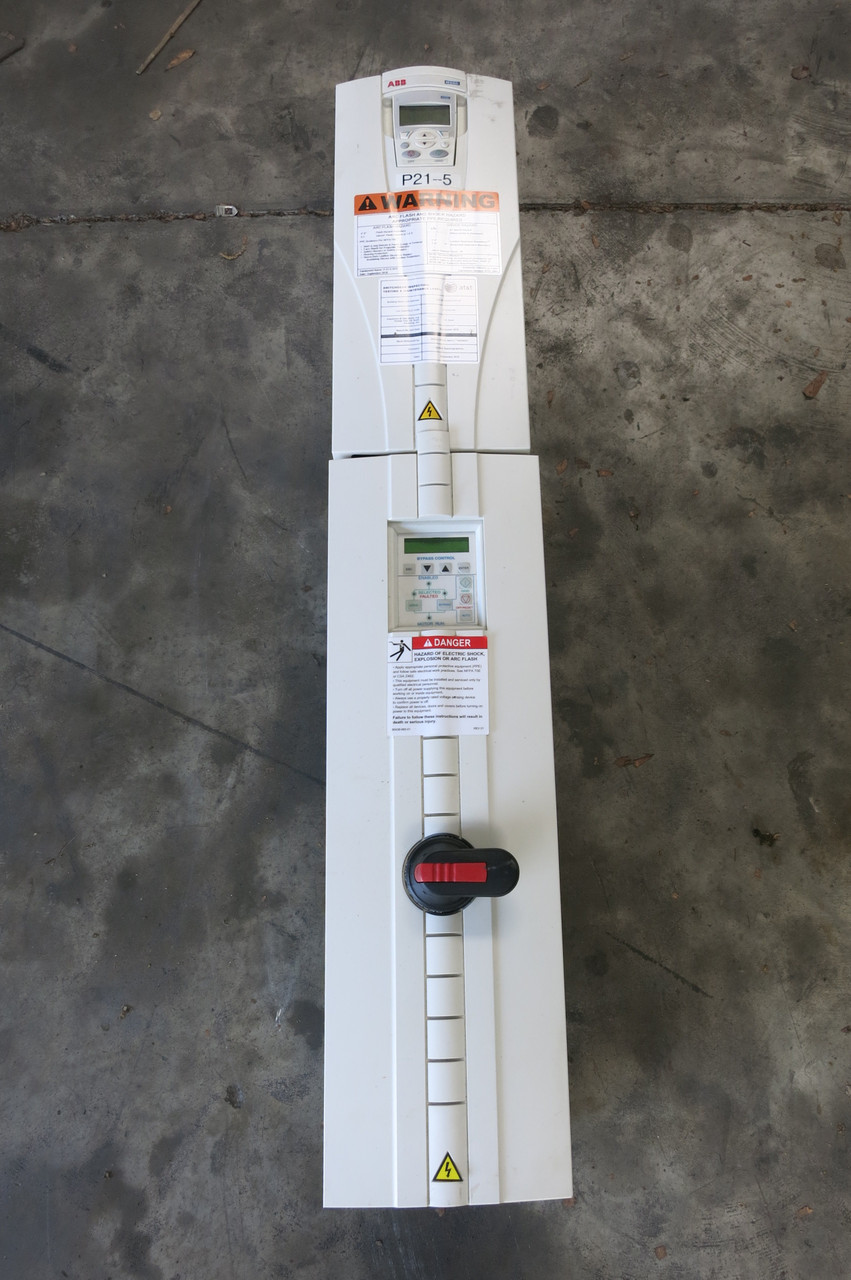 ABB ACH550-VCR-031A-4 20 HP AC VS HVAC Drive 480V w/ Bypass RBCU E-Clipse ACX550 (DW5347-1)