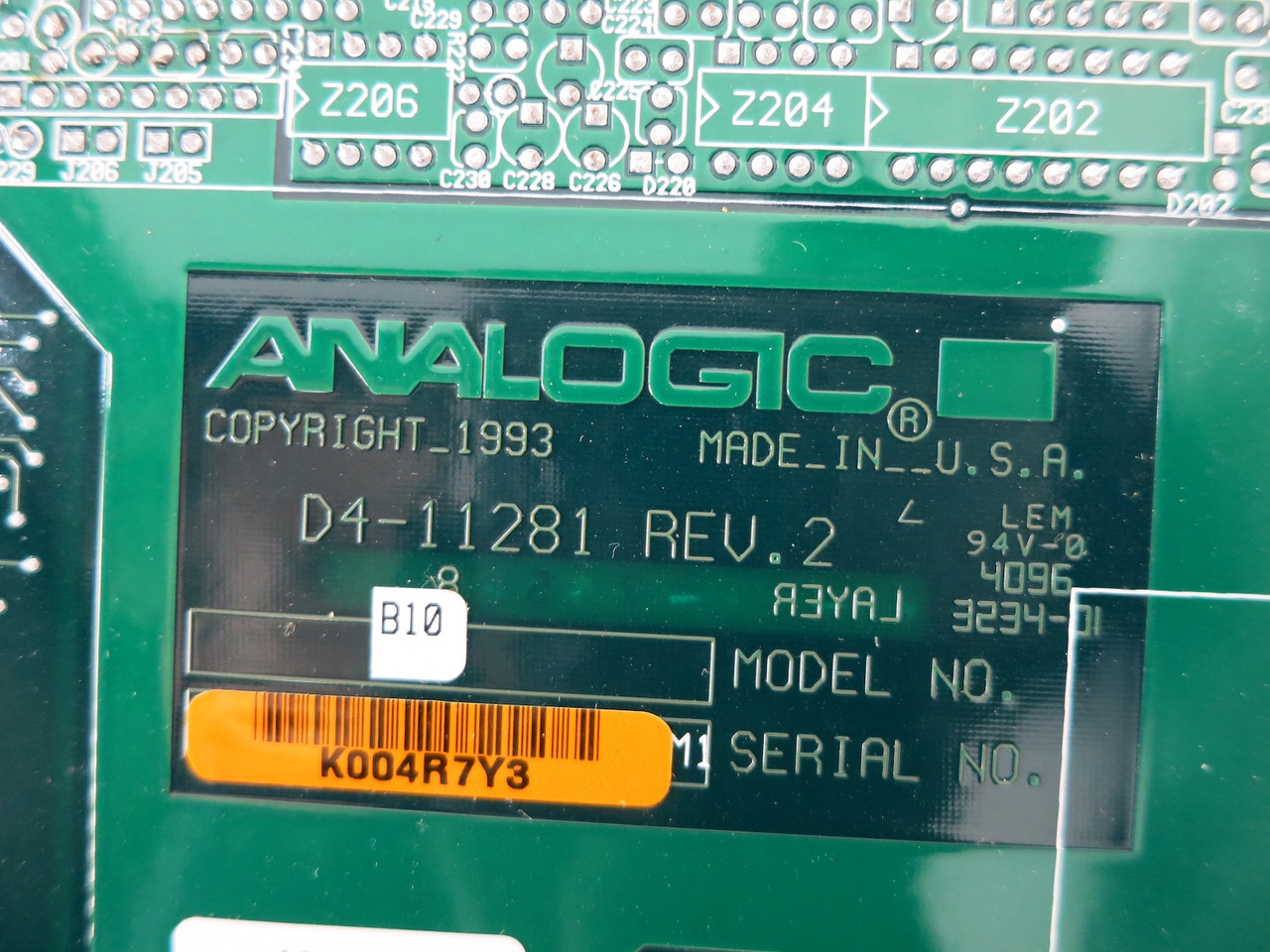Analogic DVX 2503 Data Aquisition Digitizer Module High Speed VME D4-11281 Board (DW5379-3)