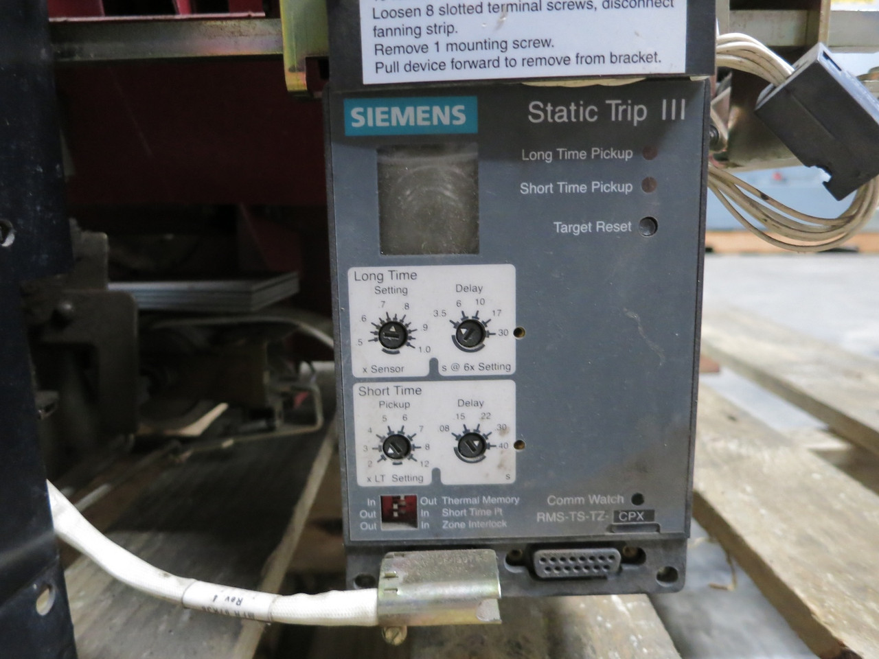 Siemens RL-4000 4000A Air Breaker LS Static Trip III RMS-TS-TZ-CPX 4000 Amp DO (DW5390-1)