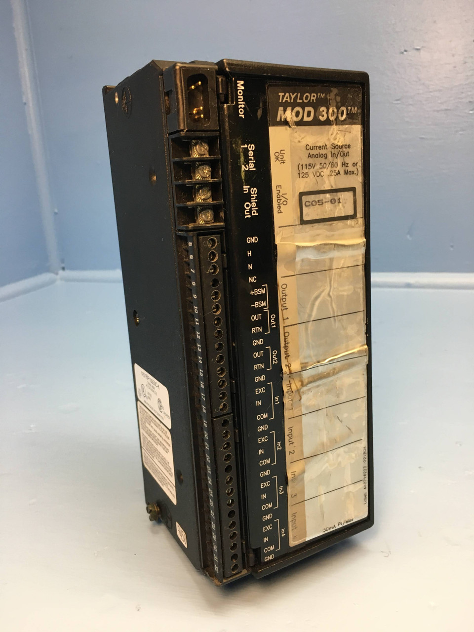 ABB Taylor MOD 300 6231BP10920C-K Current Source Analog In/Out PLC Module 115V (EBI4733-6)