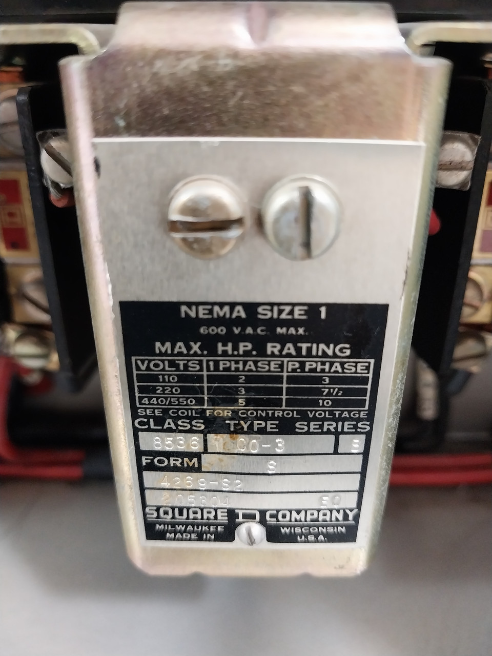 Square D Model 3 15A Breaker Size 1 Starter 15" MCC Bucket 15 Amp Class 8999 (BJ0409-4)