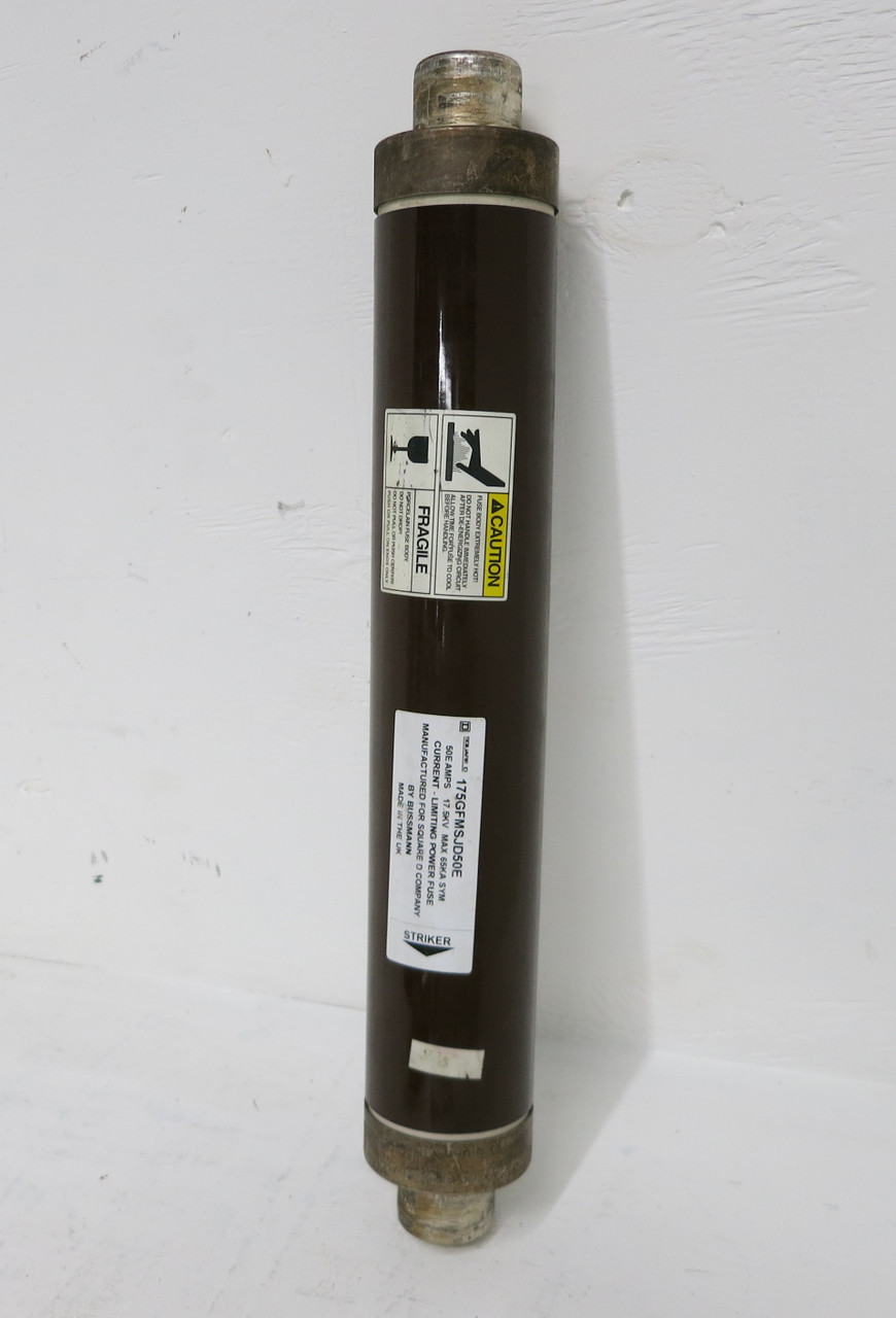 Square D 175GFMSJD50E 50A 17.5kV Current Limiting Power Fuse 50 Amp 50E HVL (DW5430-1)