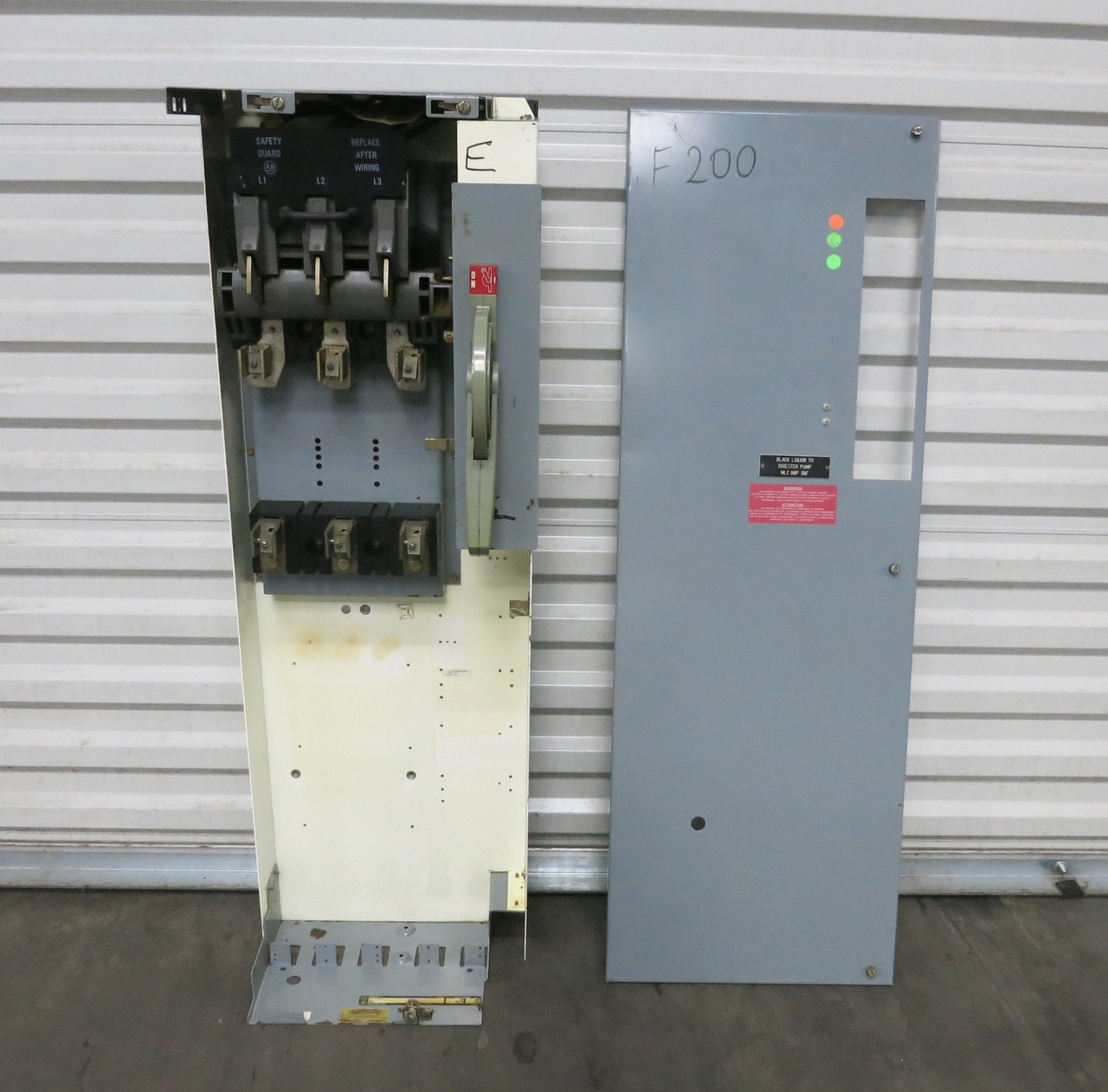 Allen Bradley 2100 Centerline 200 Amp Fusible Feeder 46" MCC Bucket AB 200A (BJ0428-1)