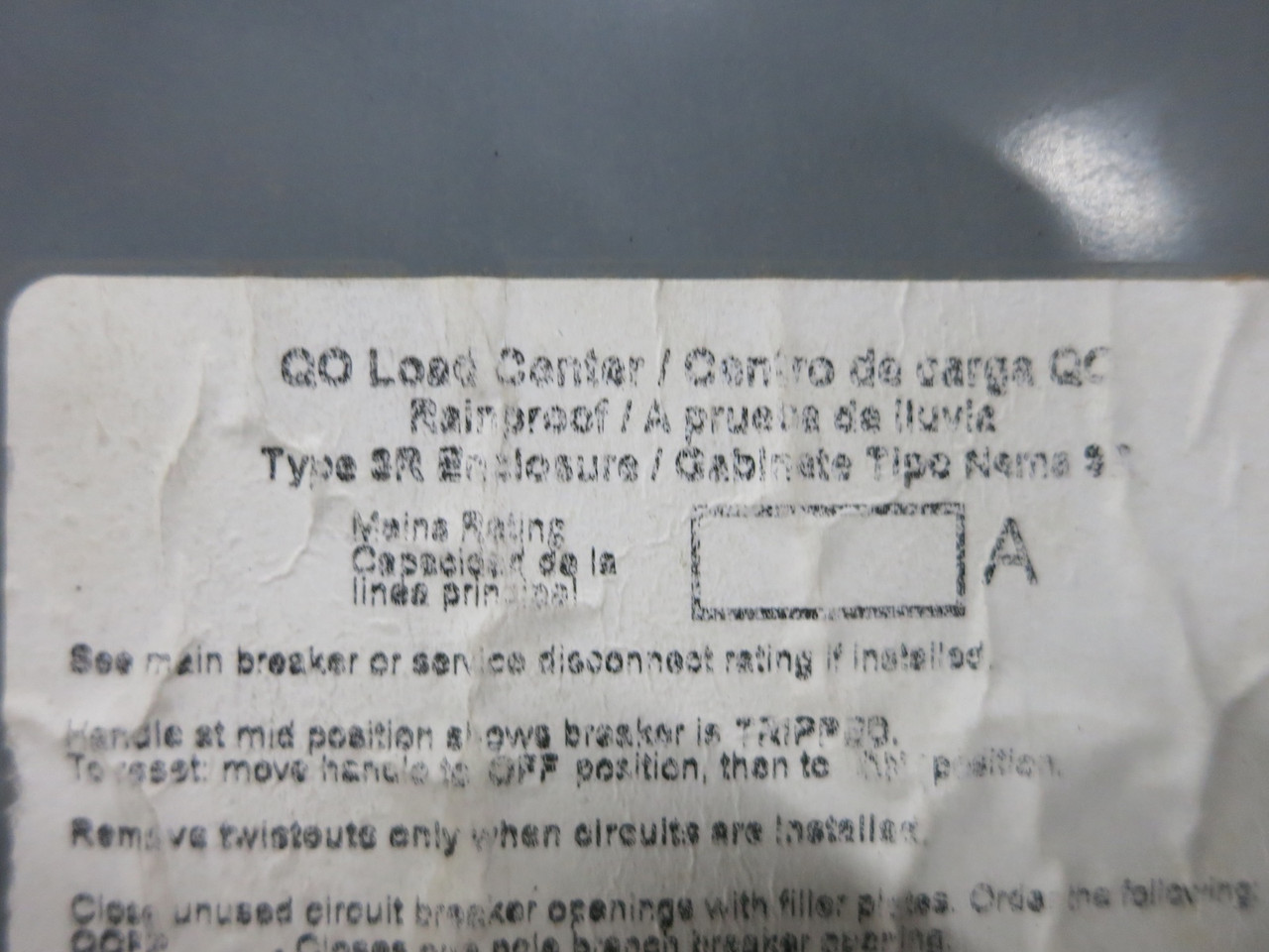 Square D QO Load Center 1PH 125A Main Breaker Panel Board 120/240V 20 Circuit 3R (DW5468-17)