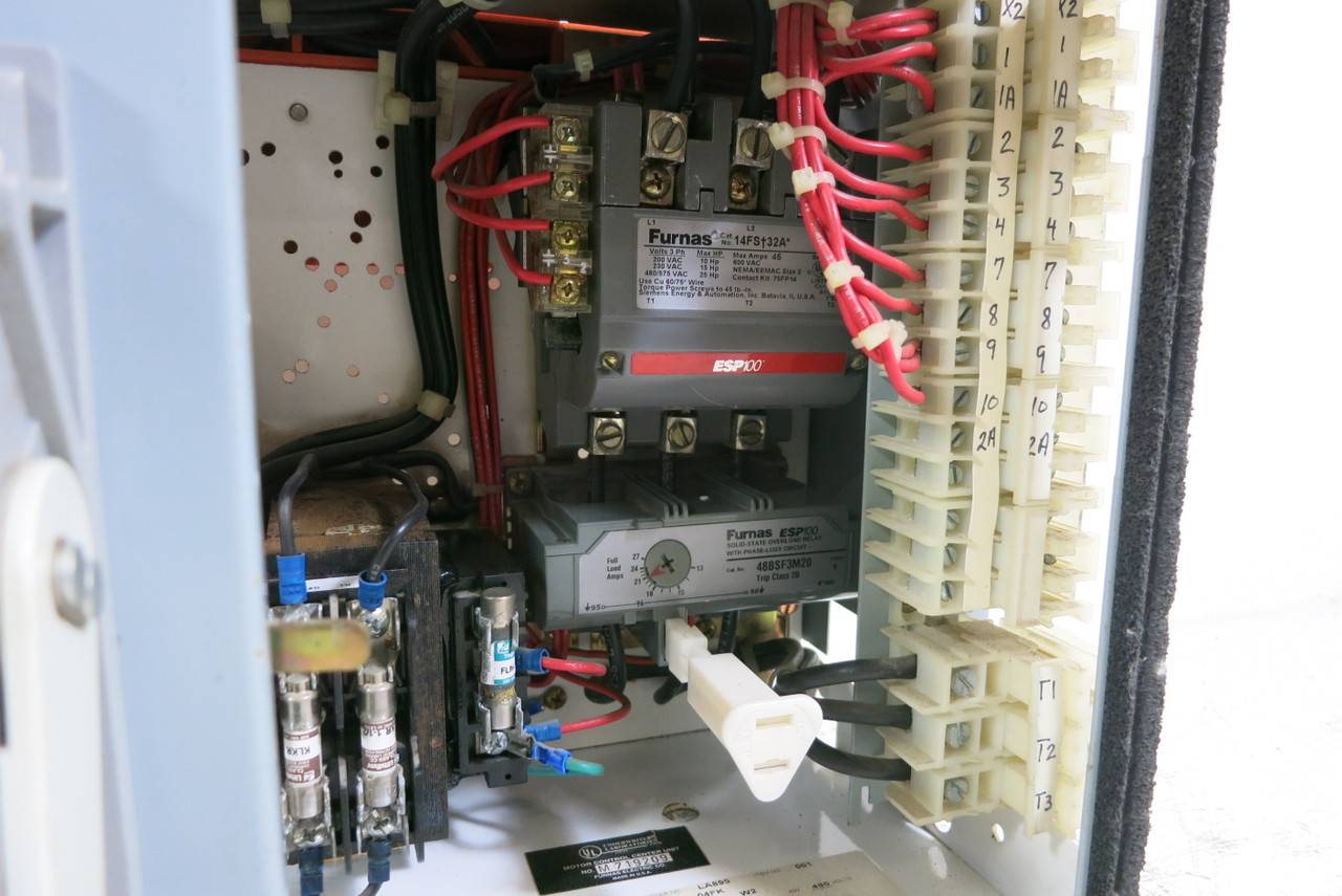 Siemens Tiastar Size 2 Starter 60A Fused 12" MCC Bucket Furnas System 89 60 Amp (BJ0460-6)