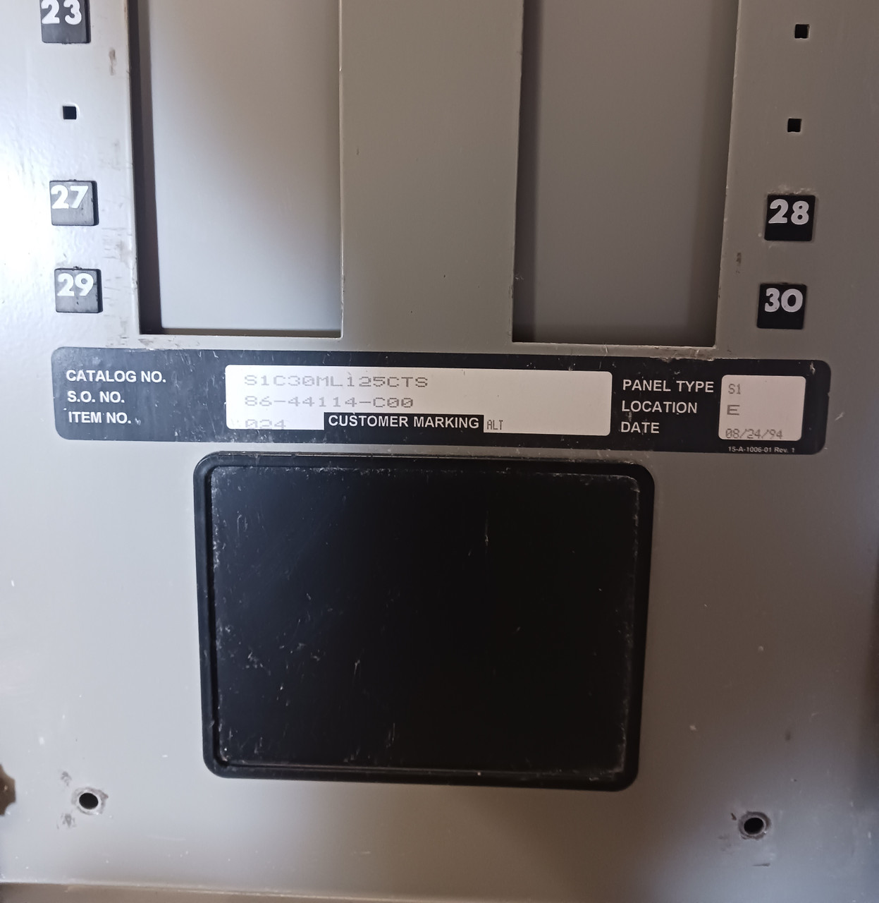 Siemens 125A Main Lug S3 Panelboard 208Y/120V 3PH 4W MLO 125 Amp S3C30ML125CTS (BJ0475-2)