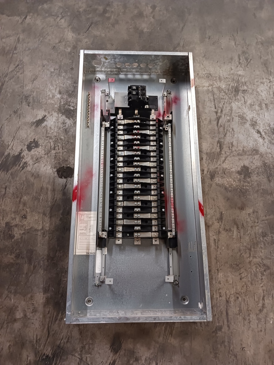 Siemens S1 100A Main Breaker Panelboard 208Y/120V 3PH 4W 100 Amp S1C42LH100CTS (BJ0479-2)