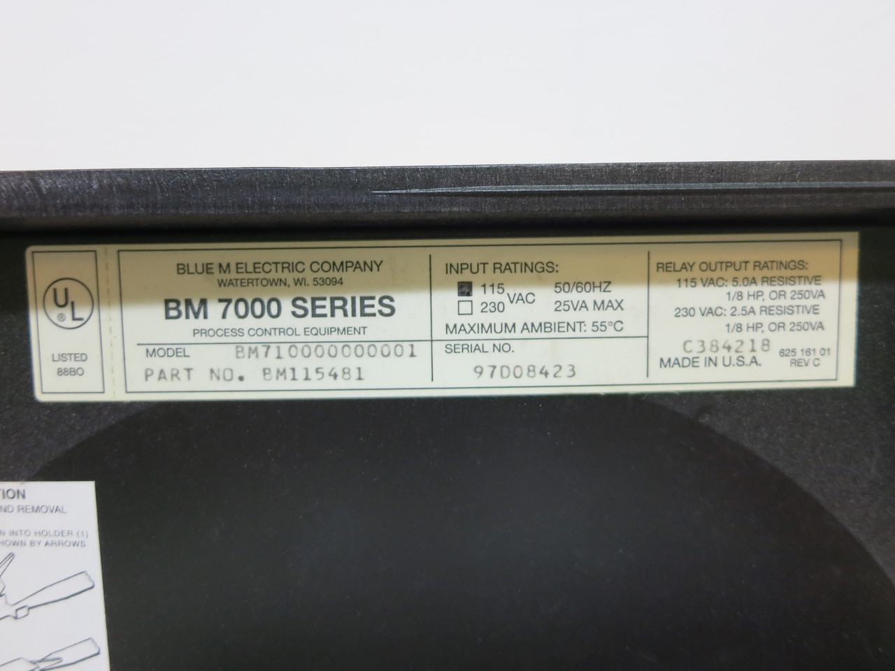 Blue M BM710000000001 Chart Recorder BM 7000 Series 115V BM115481 BM7000 (DW5552-1)