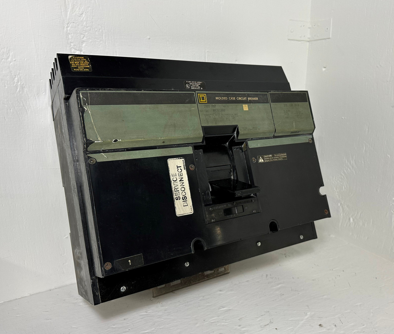 Image of Square D I-Line NA361000 1000A Circuit Breaker 600V Type NAA 1000 Amp bad label