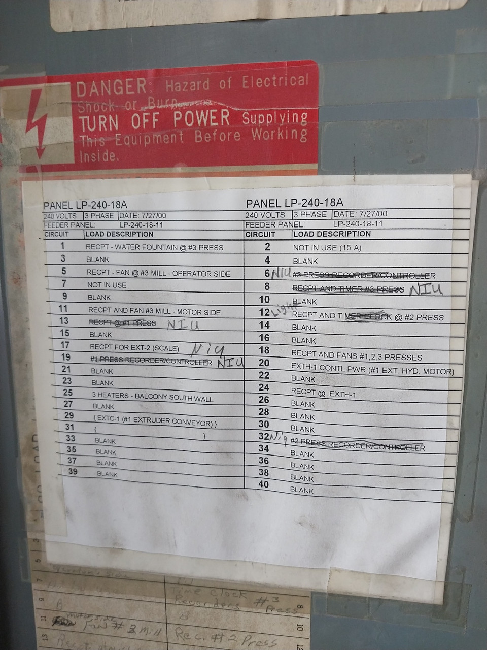Square D 200A NQ Panelboard 240/120V 1PH 3W Main Breaker 200 Amp (BJ0485-1)