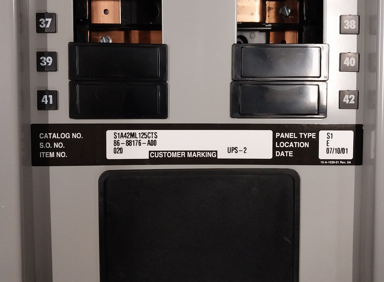 Siemens 125A Main Lug S1 Panelboard 120/240V 1PH 3W MLO 125 Amp S1A42ML125CTS (BJ0487-2)