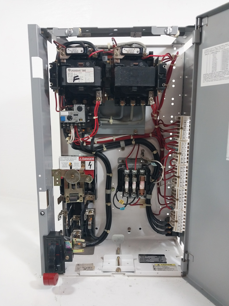 GE 8000 60A Size 2 Reversing 24" MCC Starter Bucket Fusible 60 Amp CR309 (BJ0497-1)