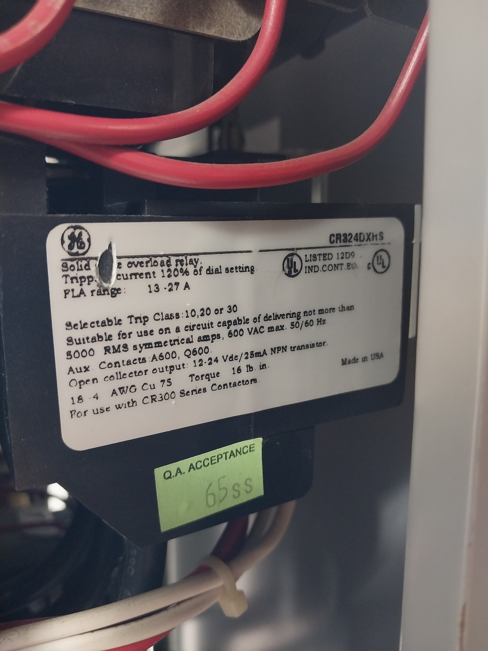 GE 8000 60A Size 2 Reversing 24" MCC Starter Bucket Fusible 60 Amp CR309 (BJ0497-1)