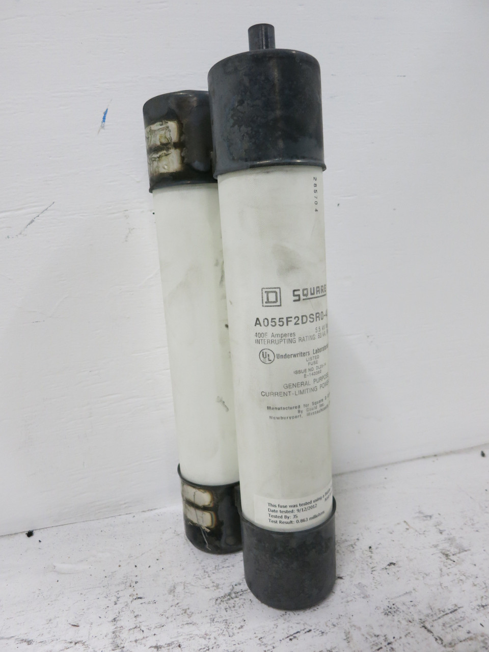 Image of Square D A055F2DSR0-400E Current Limiting Power Fuse 400E Amp 5.5kV 400A Gould