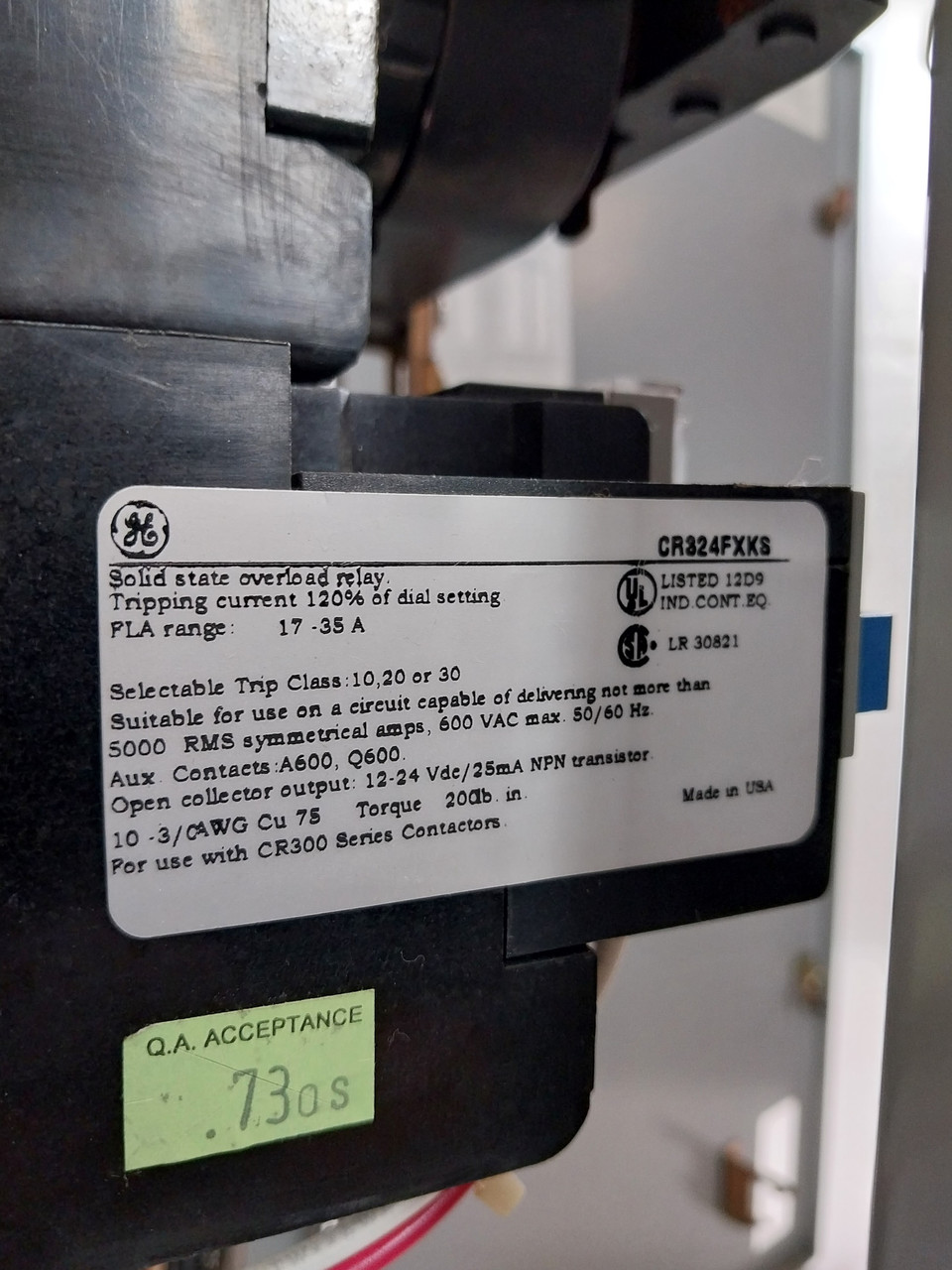 GE 8000 Size 3 Starter 60A Fusible 30" MCC Bucket 60 Amp (BJ0499-1)