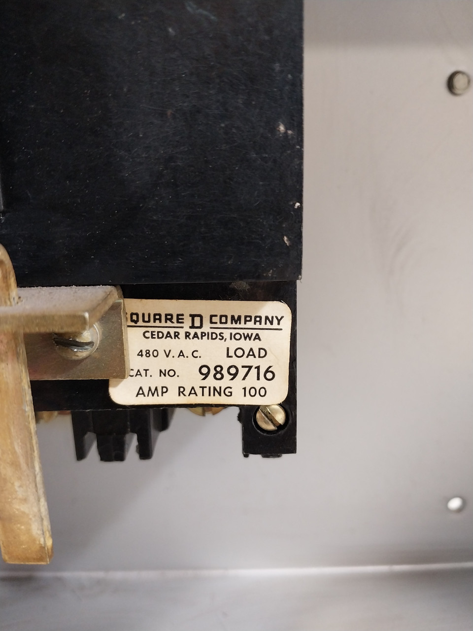 Square D Model 3 100A Breaker Feeder 12" MCC Bucket 100 Amp Class 8999 989716 (BJ0501-1)