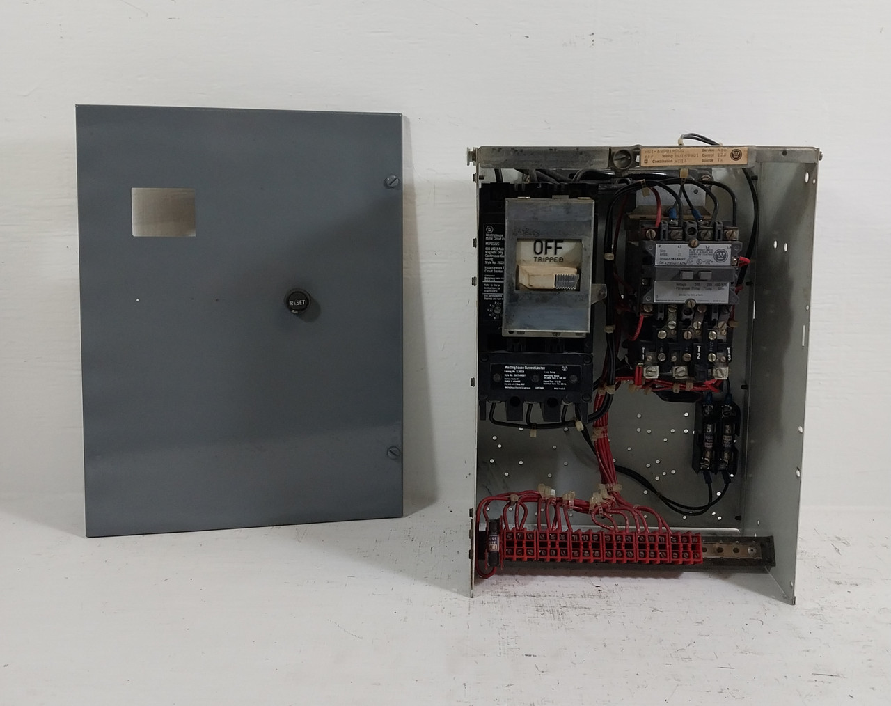 Image of Westinghouse Type W Size 1 Starter 3A Breaker 18" MCC Bucket 3 Amp A200 MCP