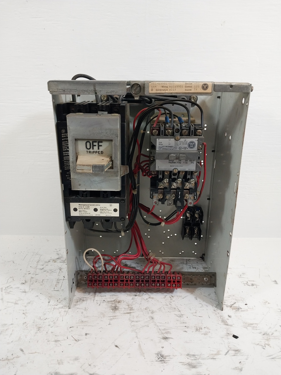 Westinghouse Type W Size 1 Starter 30A 18" Breaker MCC Bucket 30 Amp A200 MCP (BJ0519-4)