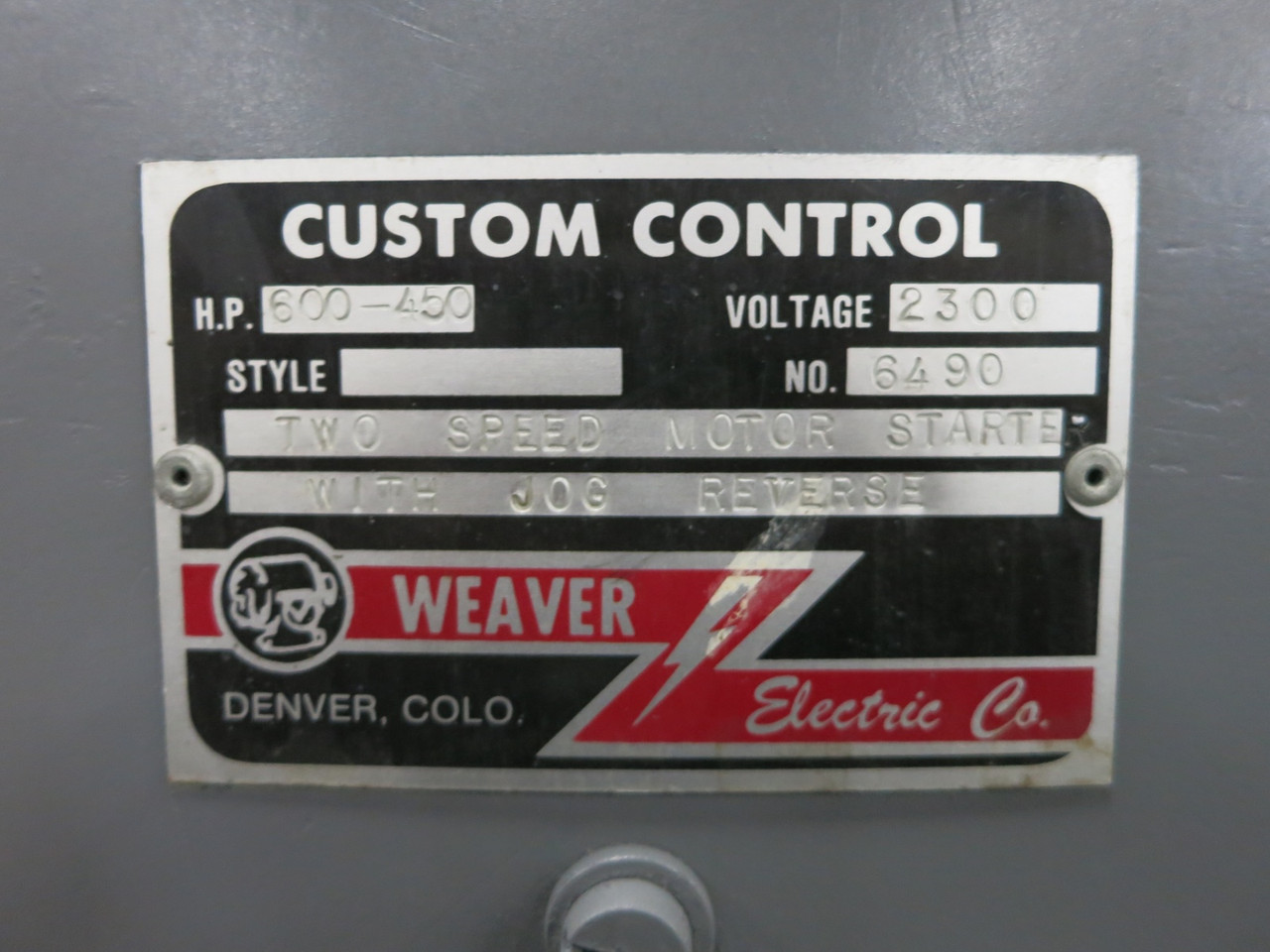 Cutler Hammer 2300V Two Speed Reversing Vacuum Motor Starter HCV-5HA 600-450 HP (DW5642-1)