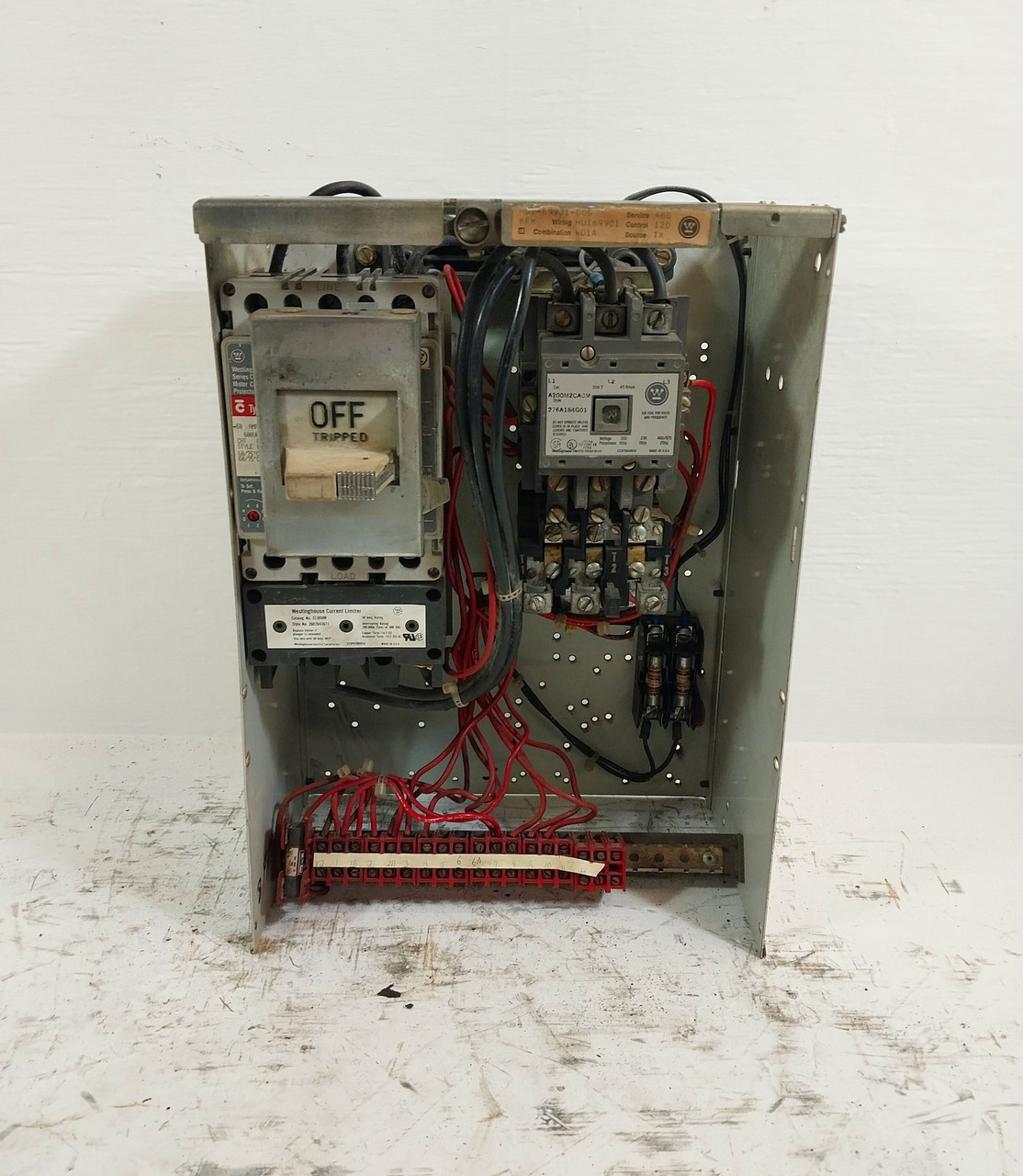 Westinghouse Type W Size 2 Starter 50A 18" Breaker MCC Bucket 50 Amp A200 HMCP (BJ0523-1)