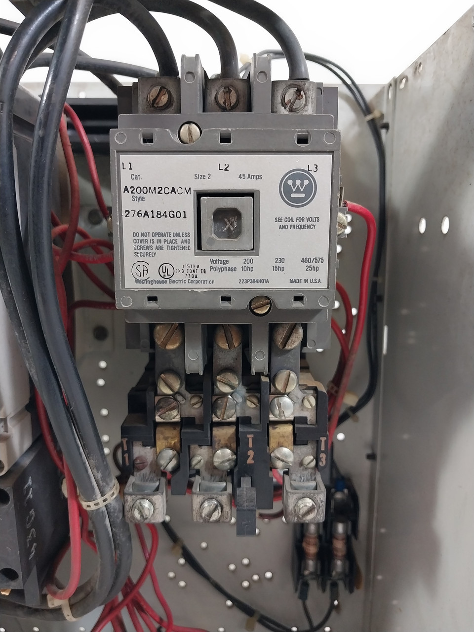 Westinghouse Type W Size 2 Starter 50A 18" Breaker MCC Bucket 50 Amp A200 HMCP (BJ0523-1)