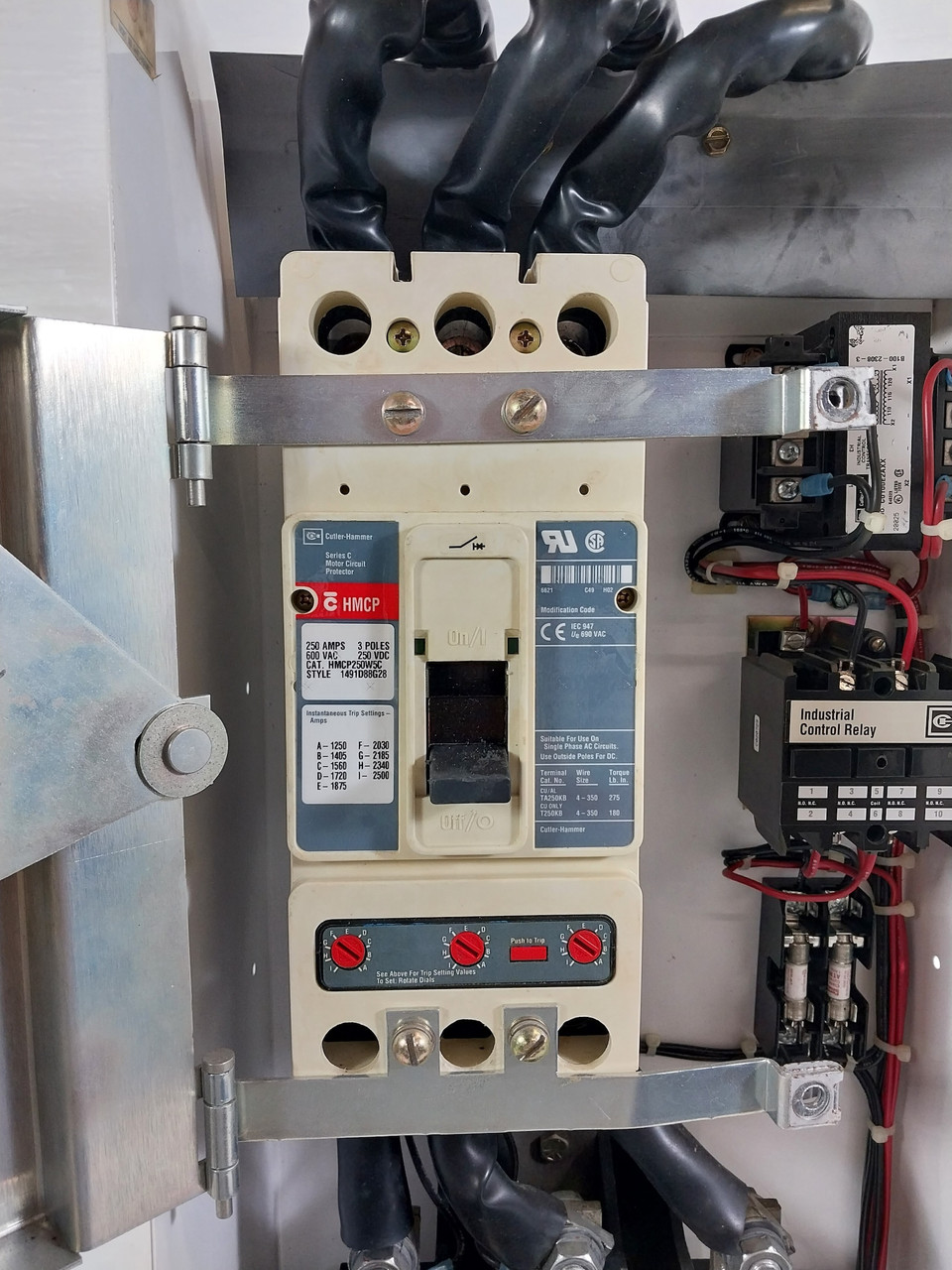 Westinghouse Type W Size 5 Starter 250 Amp Breaker 36" MCC Bucket 250A (BJ0539-1)