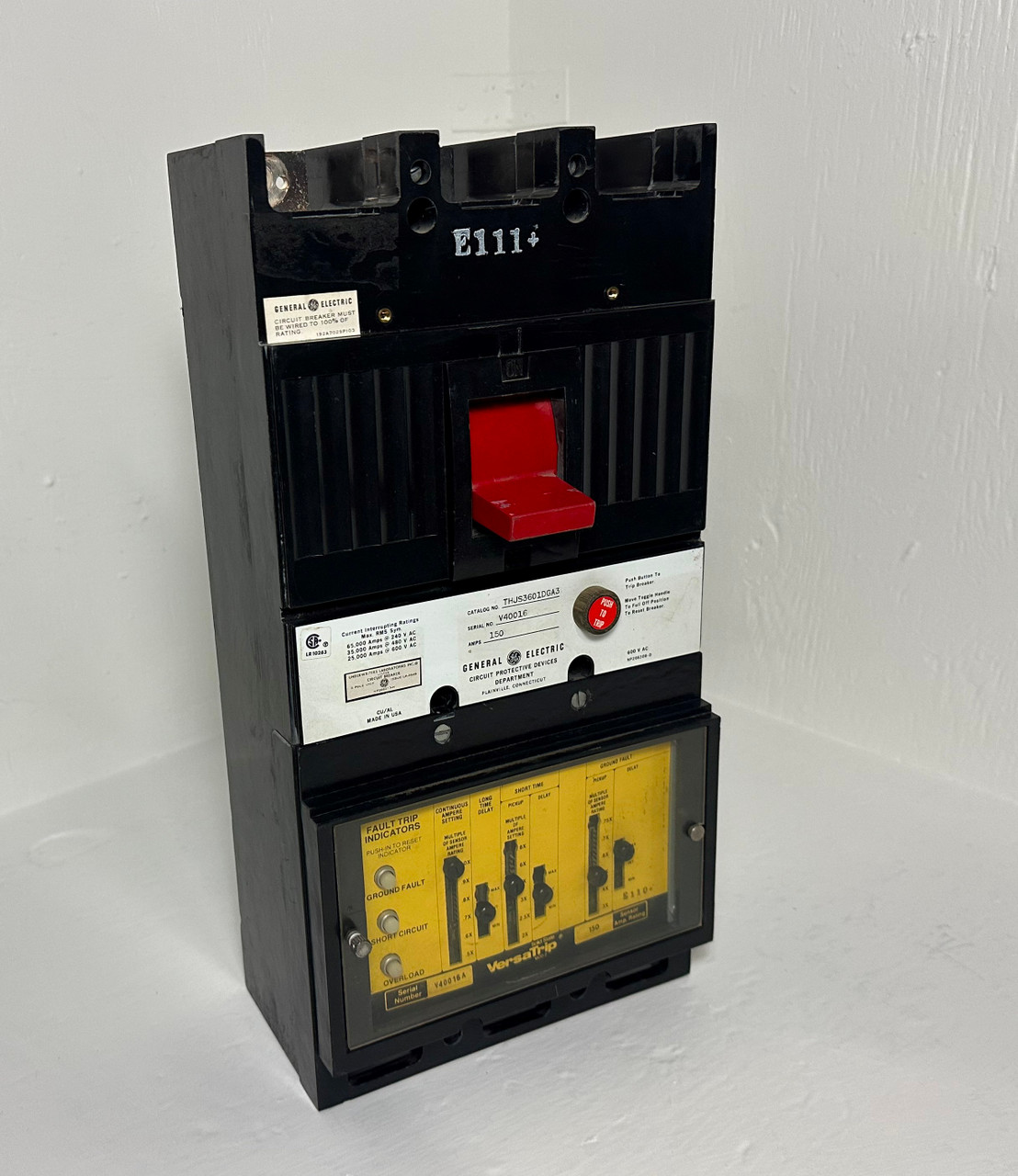 GE THJS3601DGA3 150A LSG Circuit Breaker THJS3603 150 Amp 600V General Electric (EM4847-2)